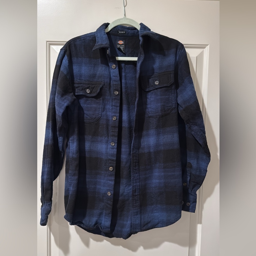 Dickies blue flannel relaxed fit men’s small